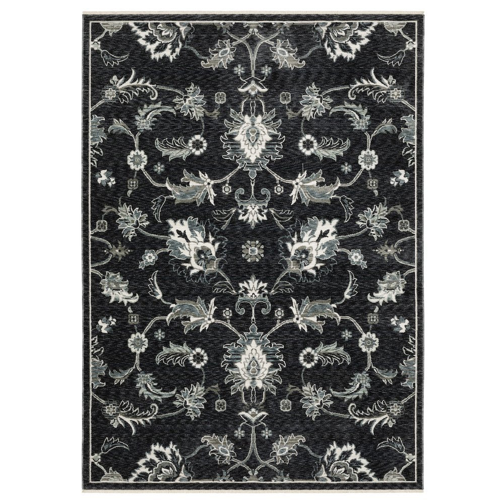 8X11 Casual Rug Made of Polyester, Blue color