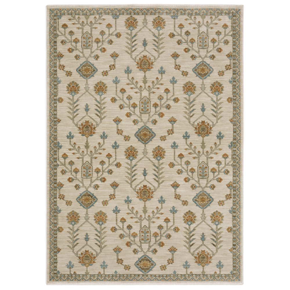 Casual Rug 7'10" X 10'10" Size in Beige/ Rust Color