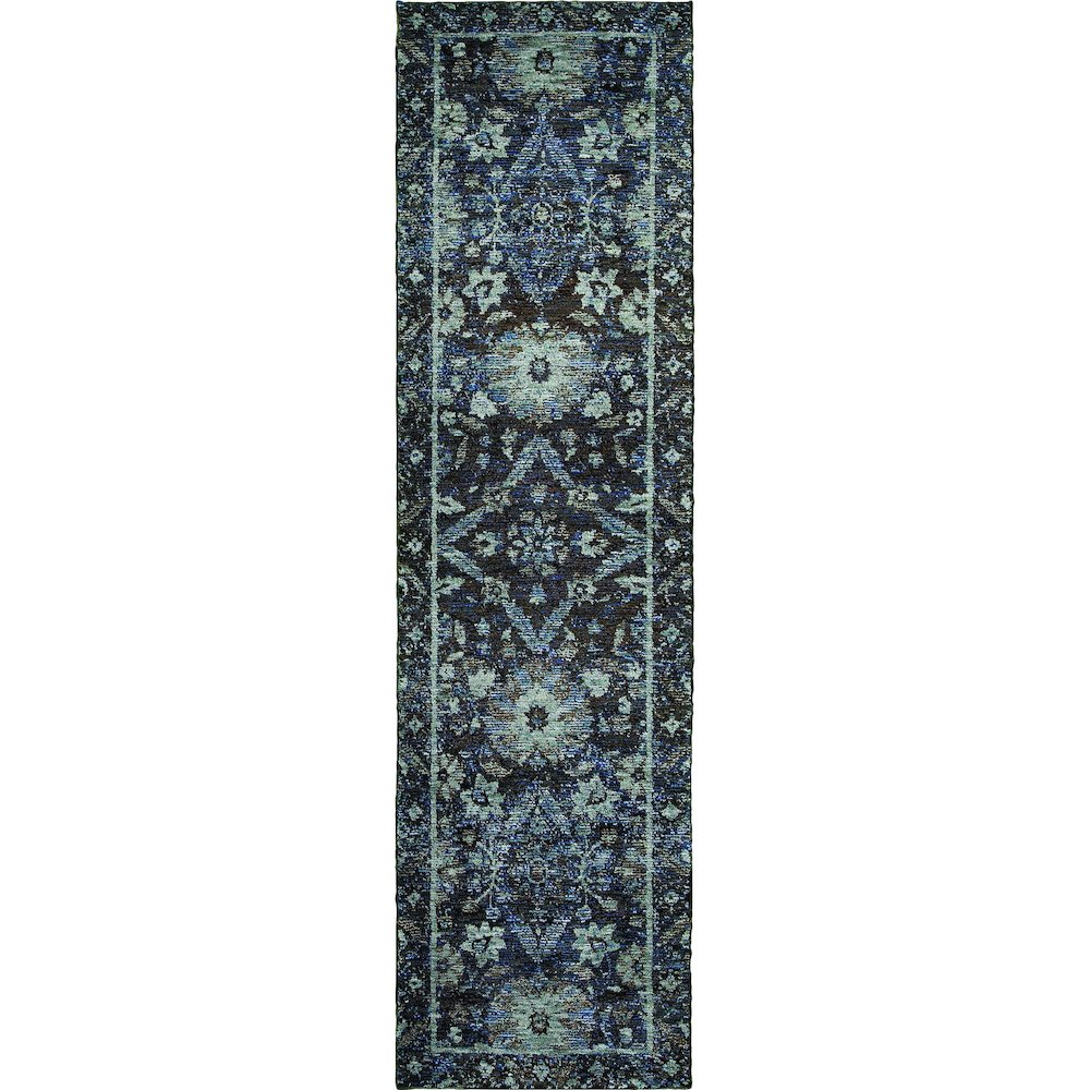 ANDORRA Navy 2' 3 X  8' Area Rug