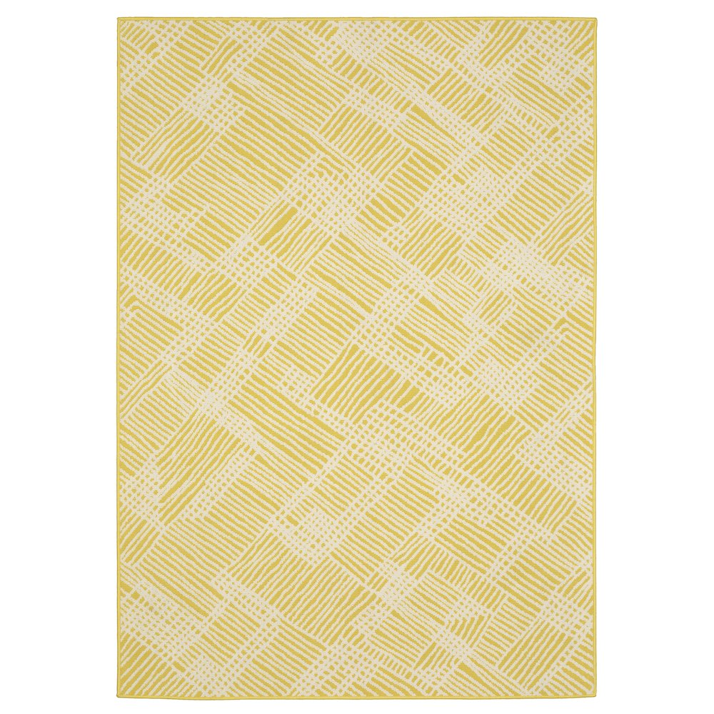 Casual Rug 1'10" X  7' 3" Size in Yellow/ Ivory Color
