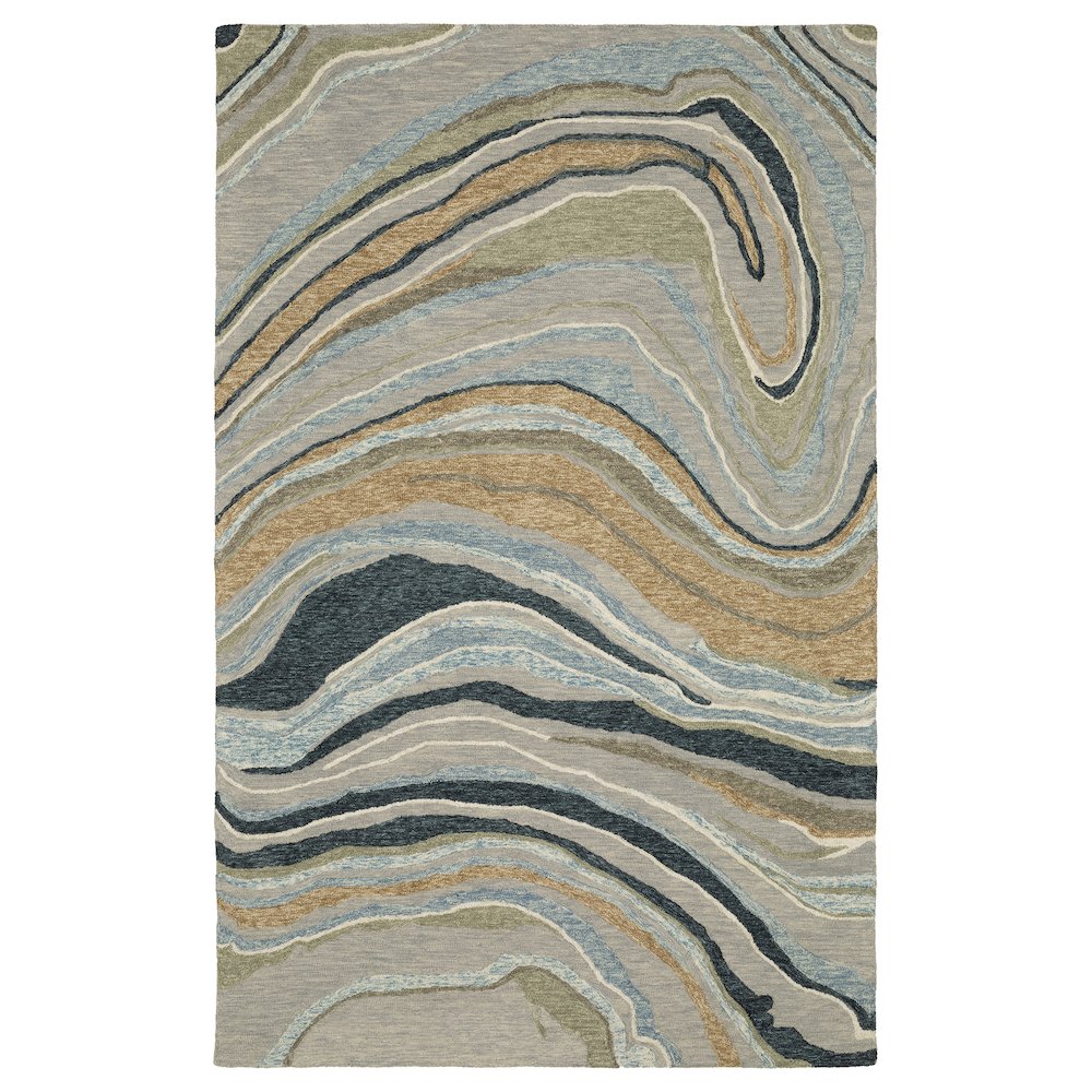 Runner Contemporary Rug Made of Wool, Grey color