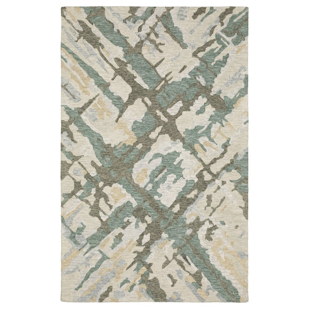 Runner Contemporary Rug Made of Wool, Grey color