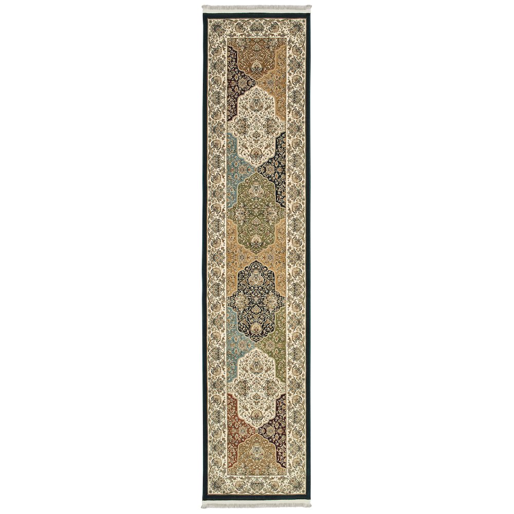 MASTERPIECE Navy 2' 3 X 10' Area Rug