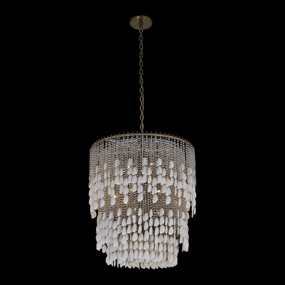 Farfalle 28-in 18 Light (40-watt) Brushed Champagne Gold Chandelier