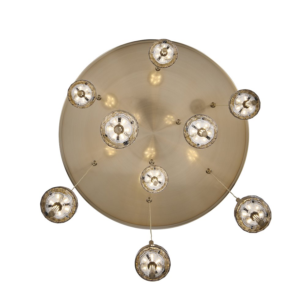 Goccia 21.75-in (63-watt) LED Winter Brass Chandelier