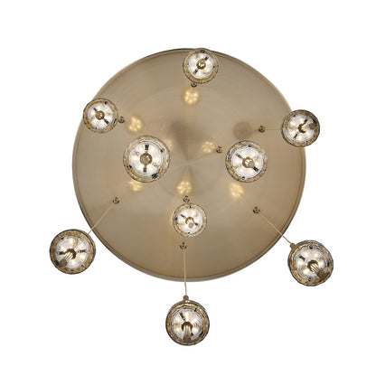 Goccia 21.75-in (63-watt) LED Winter Brass Chandelier