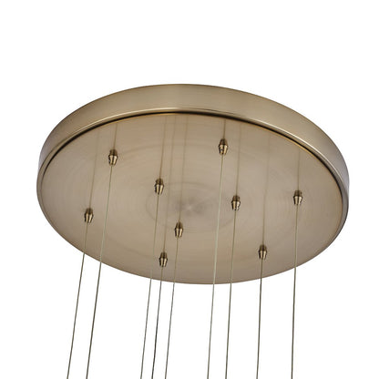 Goccia 21.75-in (63-watt) LED Winter Brass Chandelier