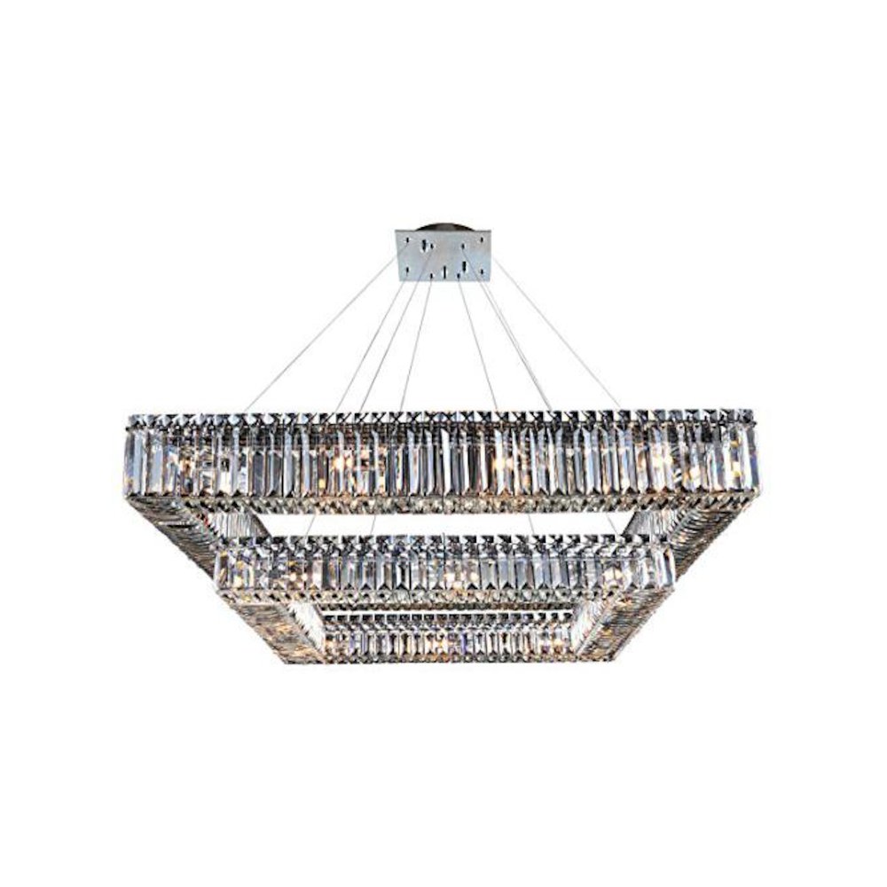 Quadro 35 Inch Square 2 Tier Pendant