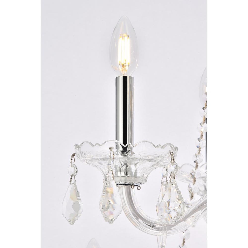 Verona 15 light Chrome Chandelier Golden Teak (Smoky) Royal Cut Crystal
