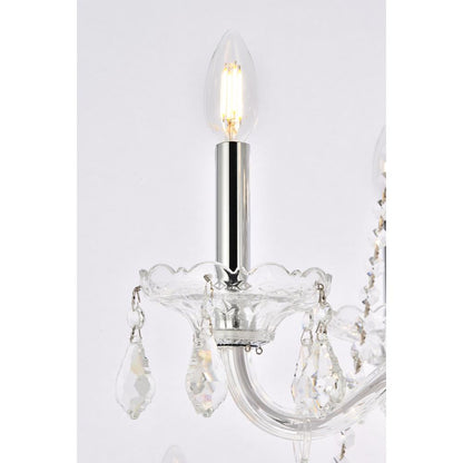Verona 15 light Chrome Chandelier Golden Teak (Smoky) Royal Cut Crystal