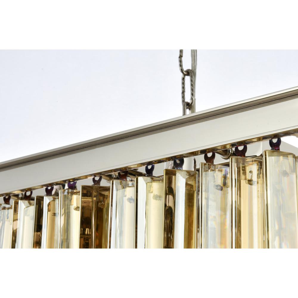 Sydney 12 light polished nickel Chandelier Golden Teak (Smoky) Royal Cut Crystal