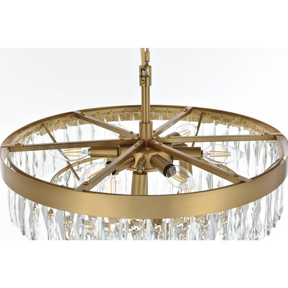 Josephine 20 Inch Round Chandelier In Satin Gold