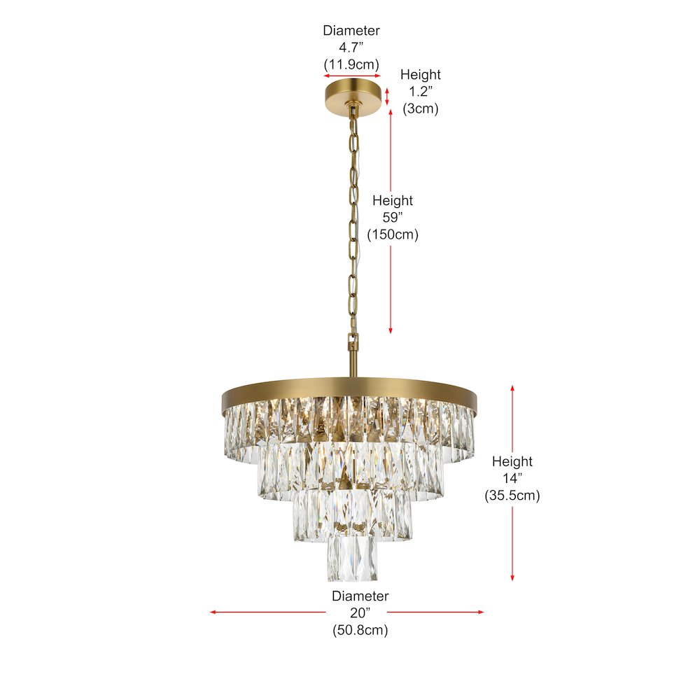 Josephine 20 Inch Round Chandelier In Satin Gold