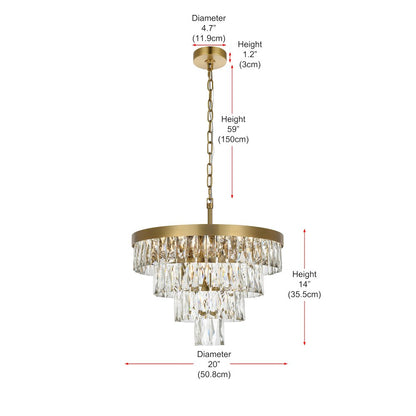 Josephine 20 Inch Round Chandelier In Satin Gold