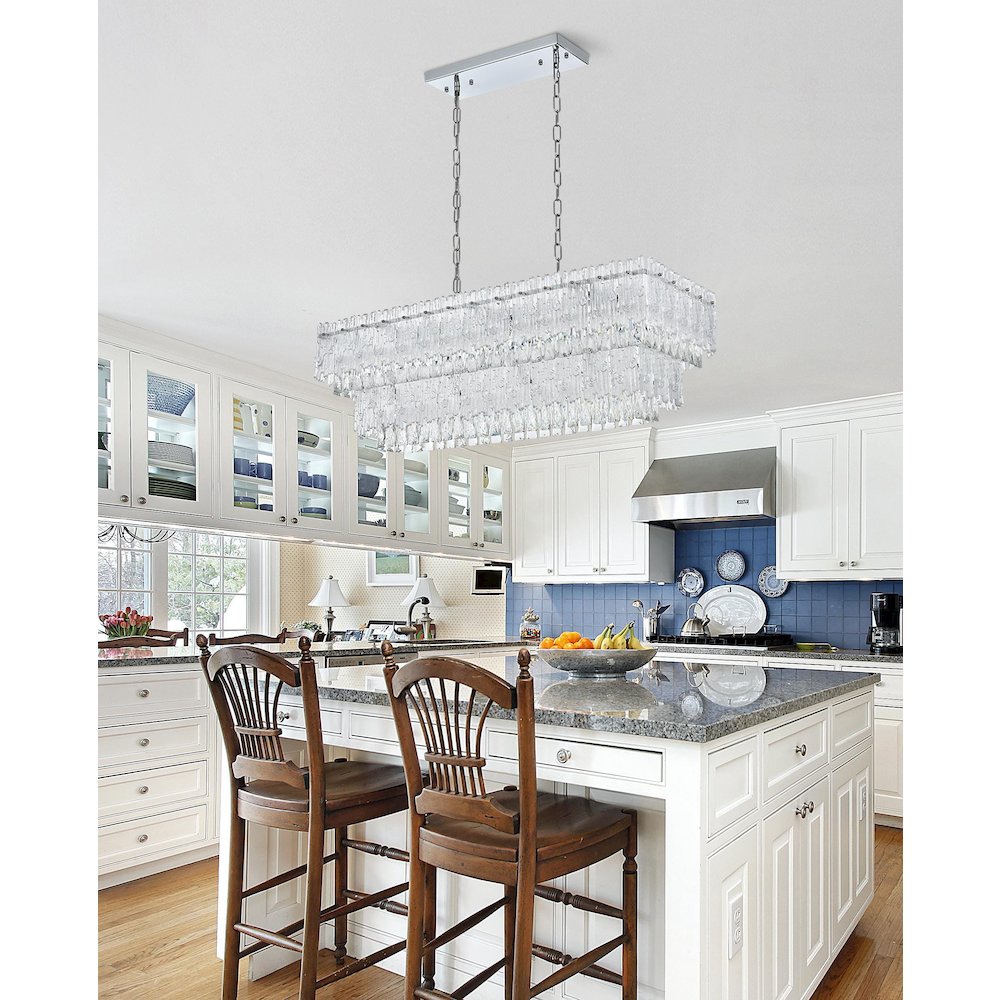 Emilia 37 inch Chandelier in Chrome