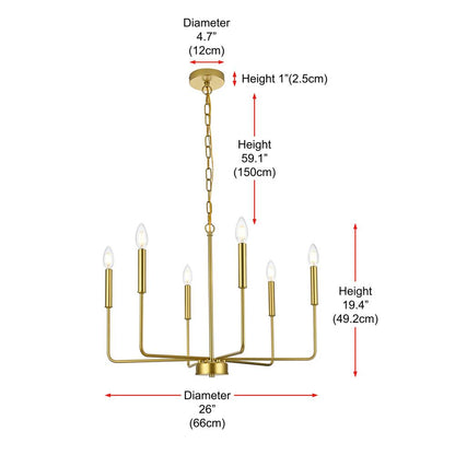 Willa 26 inch Pendant Light in Brass