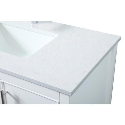 36 Inch SIngle Bathroom Vanity In White