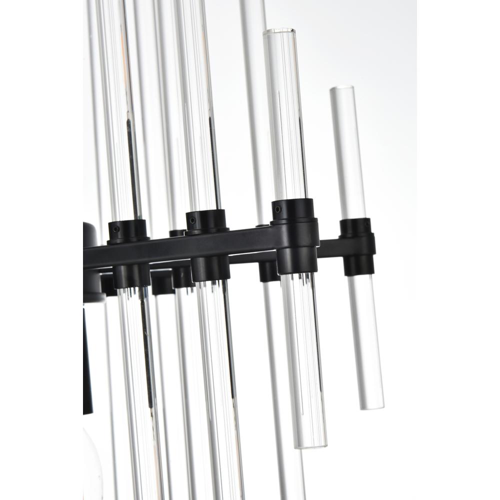 Sienna 17 inch crystal rod pendant in black