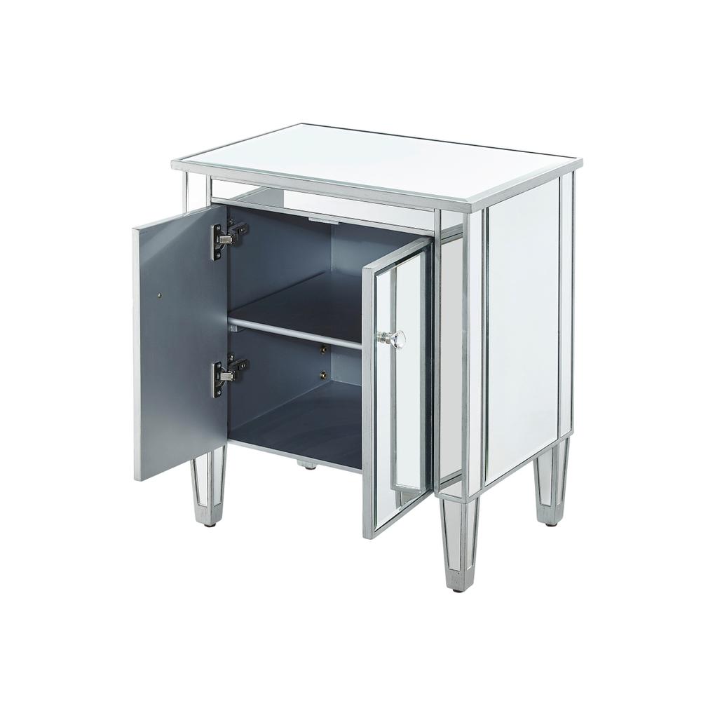 Cabinet 2 doors 24in. W x 16in. D x 26in. H in antique silver paint