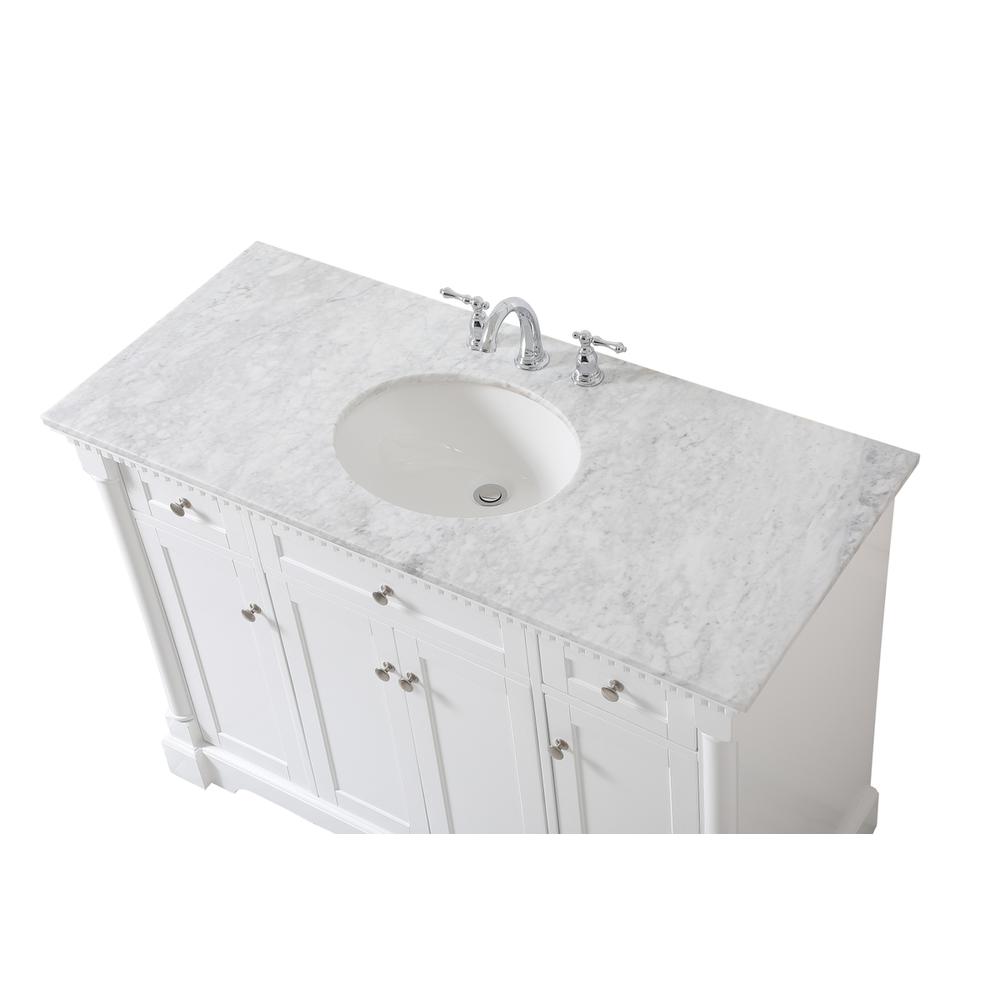 48 inch Single bathroom vanity in  White