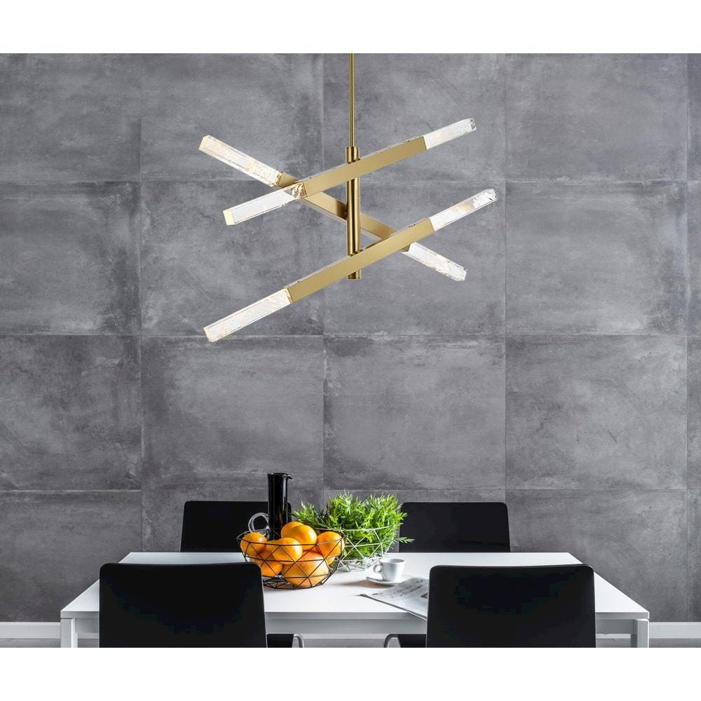 Ari 3-Bar Pendant In Satin Gold