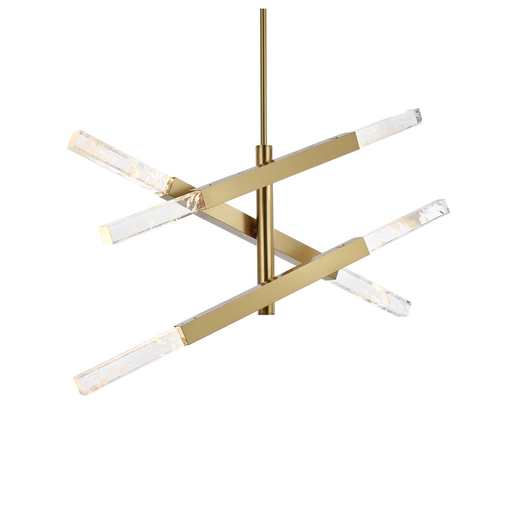 Ari 3-Bar Pendant In Satin Gold