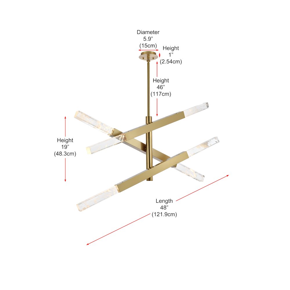 Ari 3-Bar Pendant In Satin Gold