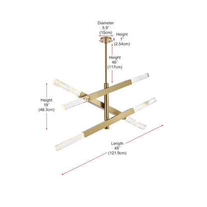 Ari 3-Bar Pendant In Satin Gold