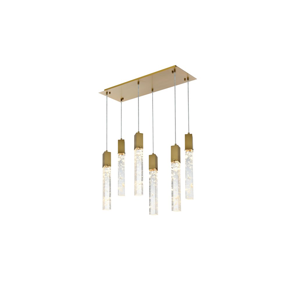 Aurora 32 inch Pendant in Satin Gold