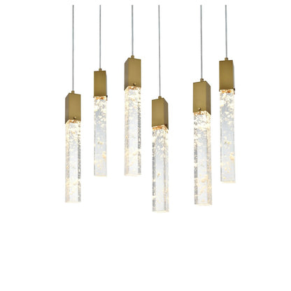 Aurora 32 inch Pendant in Satin Gold