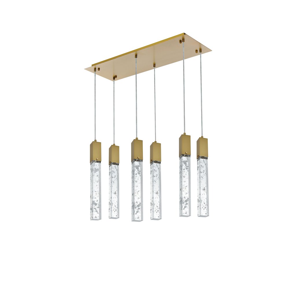 Aurora 32 inch Pendant in Satin Gold