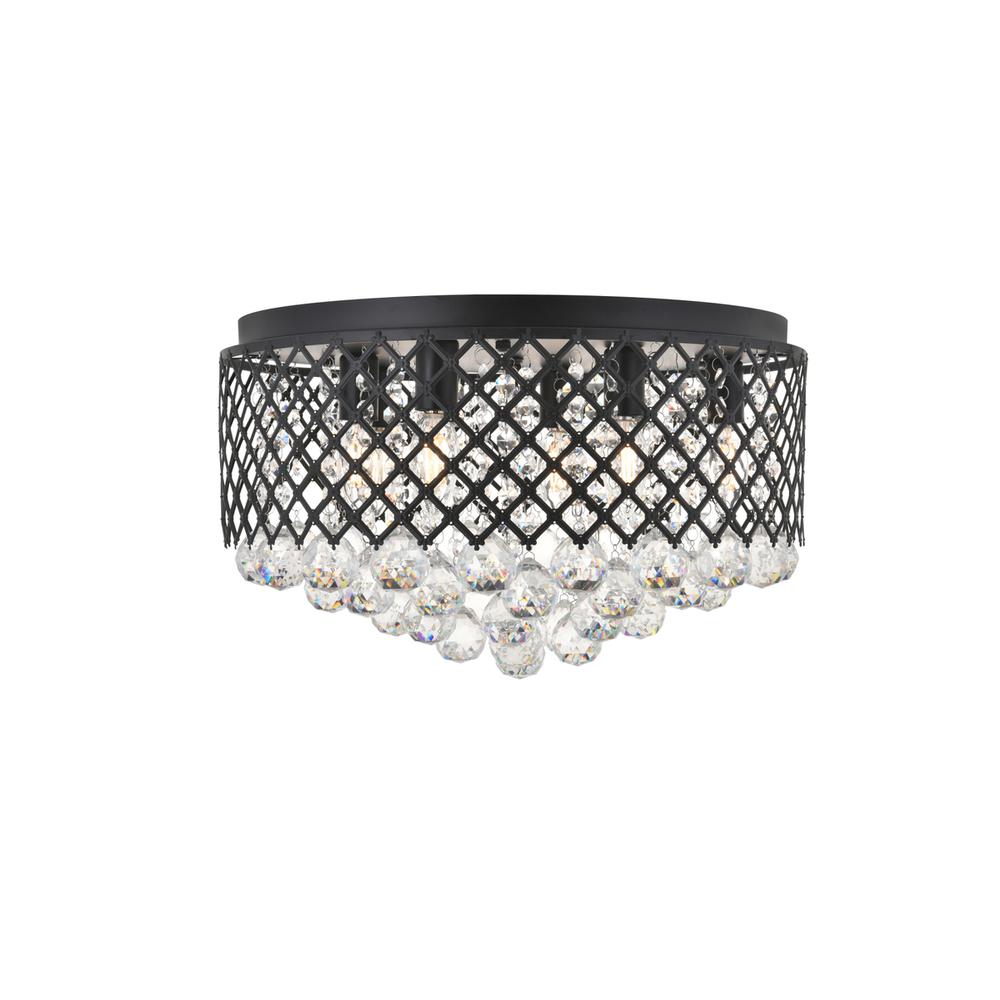 Tully 6 light Matte Black Flush Mount
