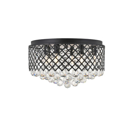 Tully 6 light Matte Black Flush Mount