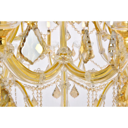 Maria Theresa 41 light Gold Chandelier Golden Teak (Smoky) Royal Cut Crystal