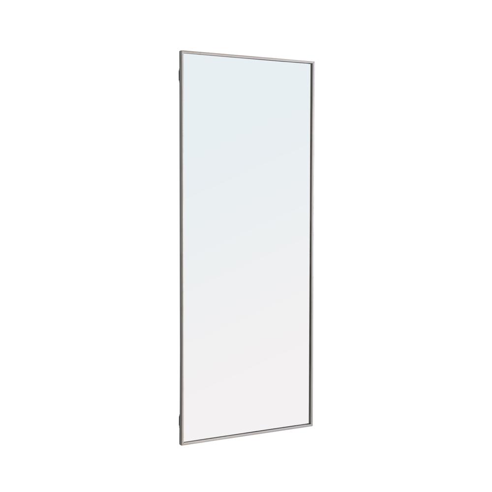 Metal frame Rectangle Mirror 30 inch Silver