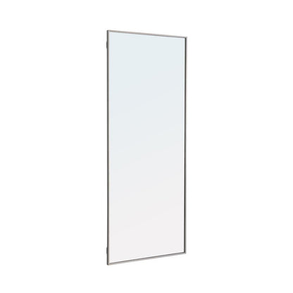 Metal frame Rectangle Mirror 30 inch Silver