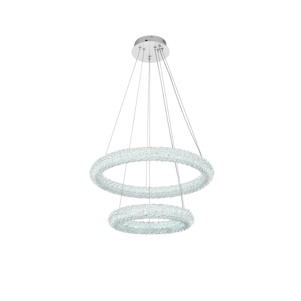 Bowen 24 inch Adjustable LED Chandelier in Chrome