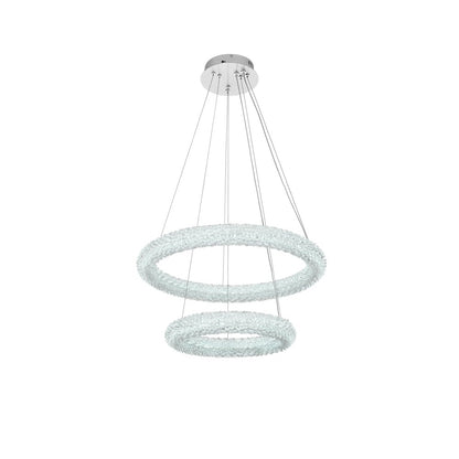 Bowen 24 inch Adjustable LED Chandelier in Chrome