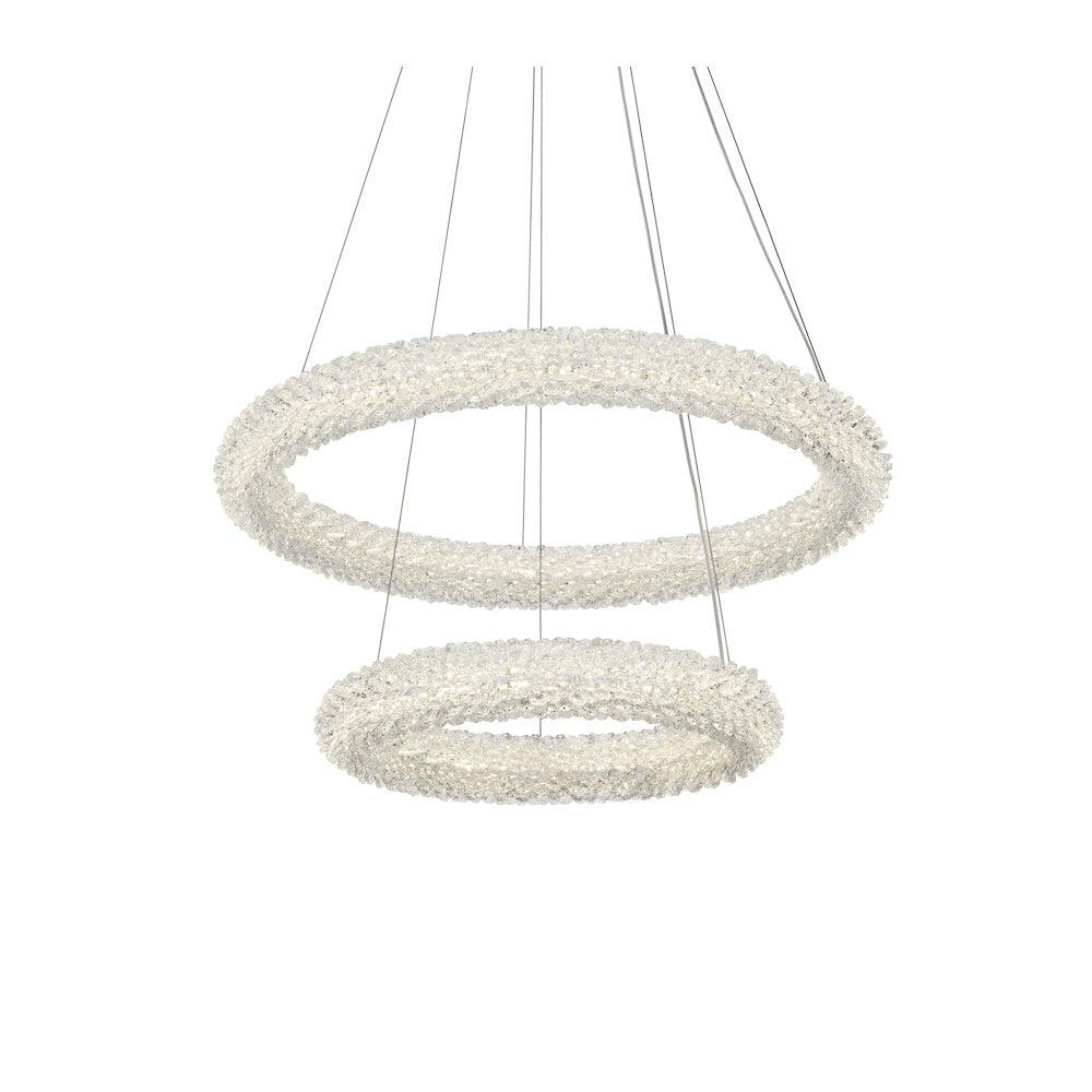 Bowen 24 inch Adjustable LED Chandelier in Chrome