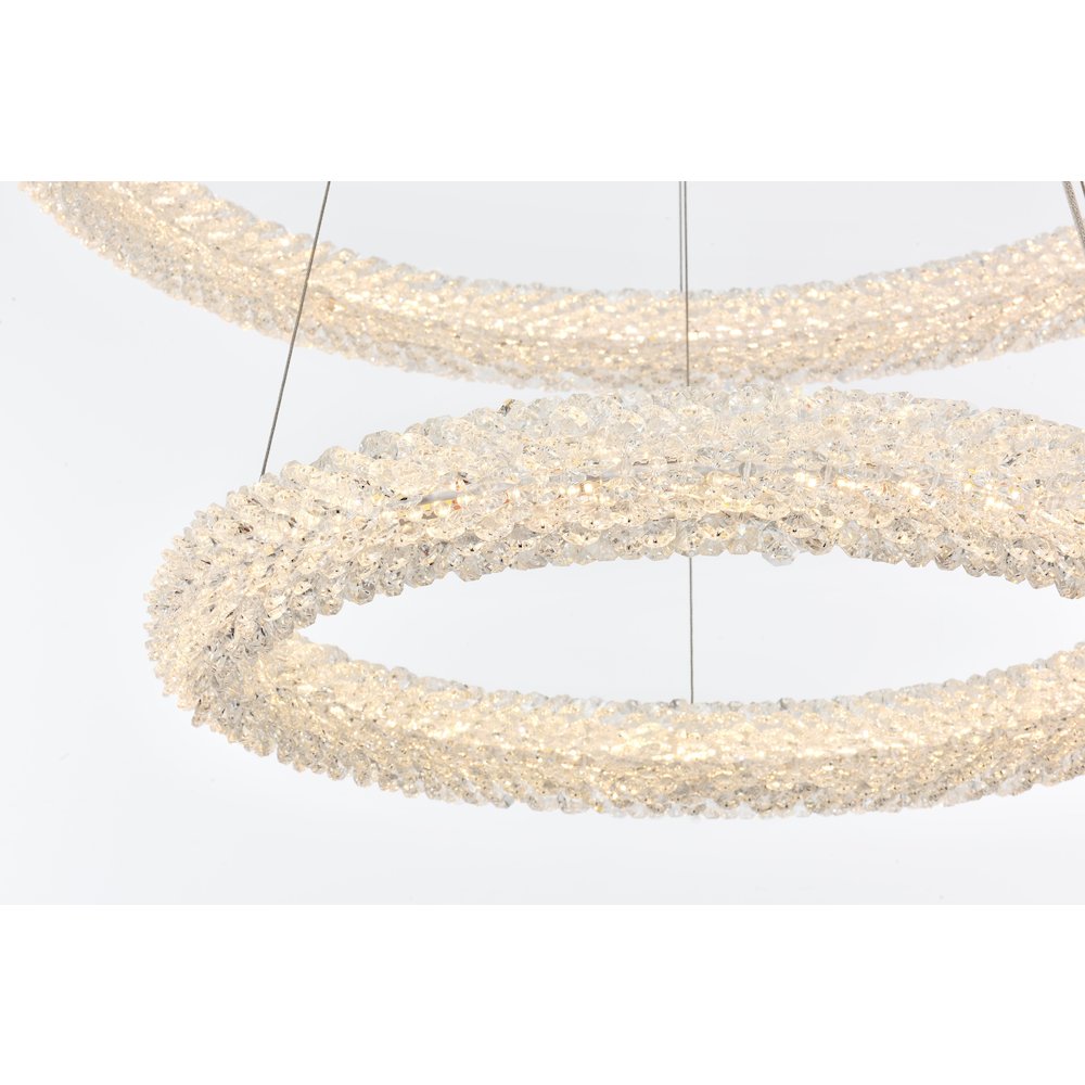 Bowen 24 inch Adjustable LED Chandelier in Chrome