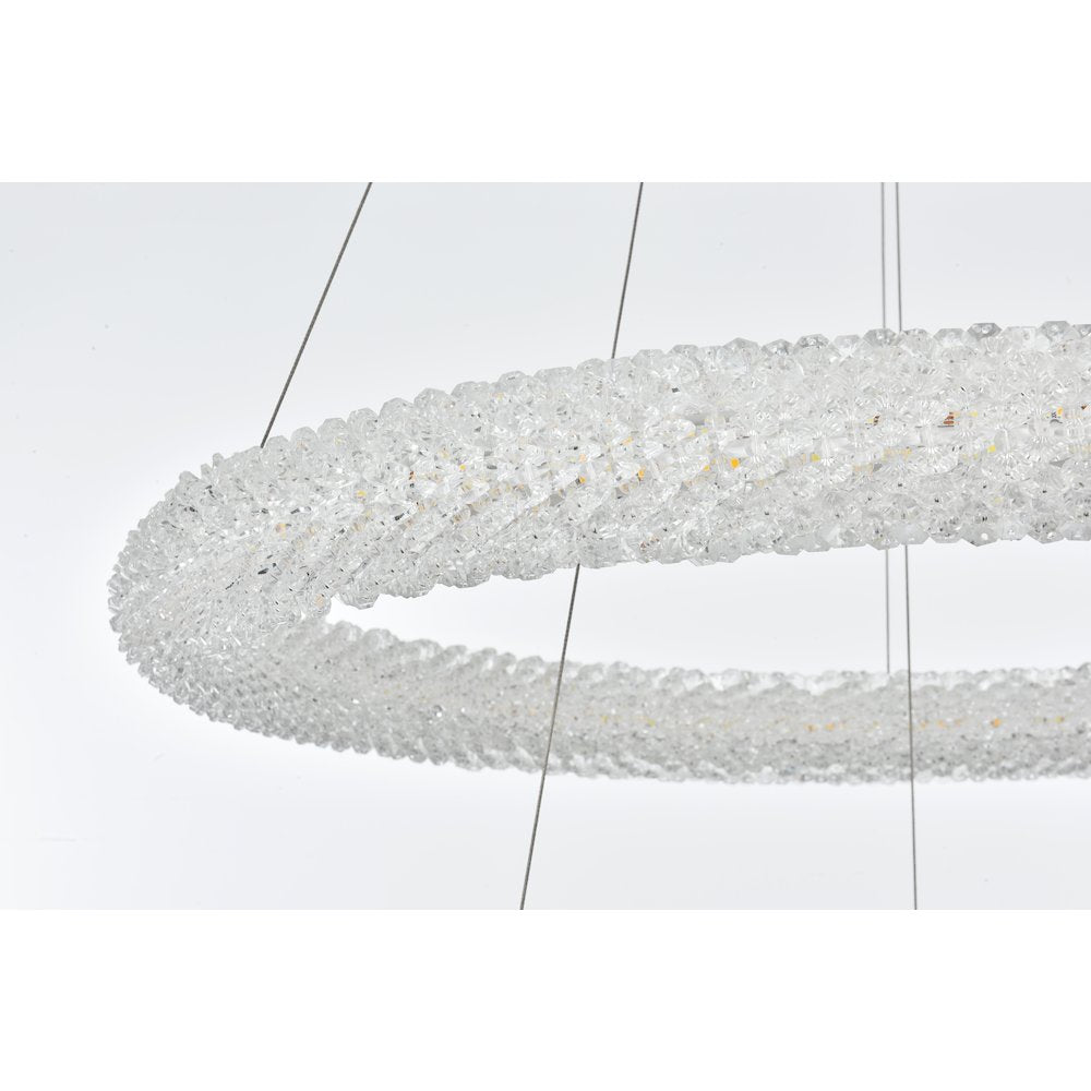 Bowen 24 inch Adjustable LED Chandelier in Chrome