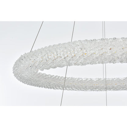 Bowen 24 inch Adjustable LED Chandelier in Chrome