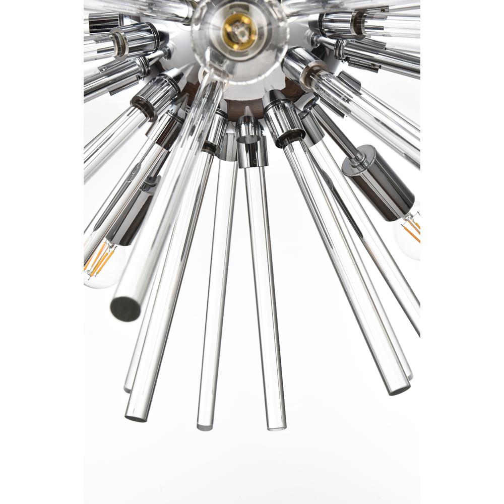 Sienna 46 inch three tiers crystal starburst chandelier in chrome