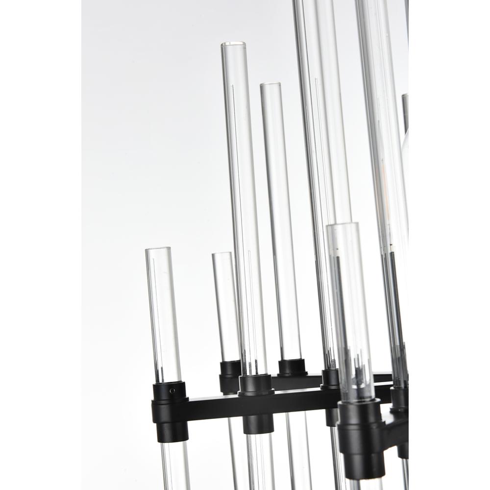 Sienna 17 inch crystal rod pendant in black