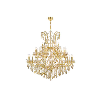 Maria Theresa 41 light Gold Chandelier Golden Teak (Smoky) Royal Cut Crystal