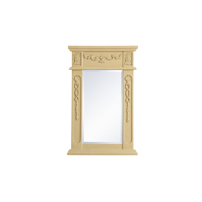 Wood Frame Mirror 18 Inch X 28 Inch In Light Antique Beige