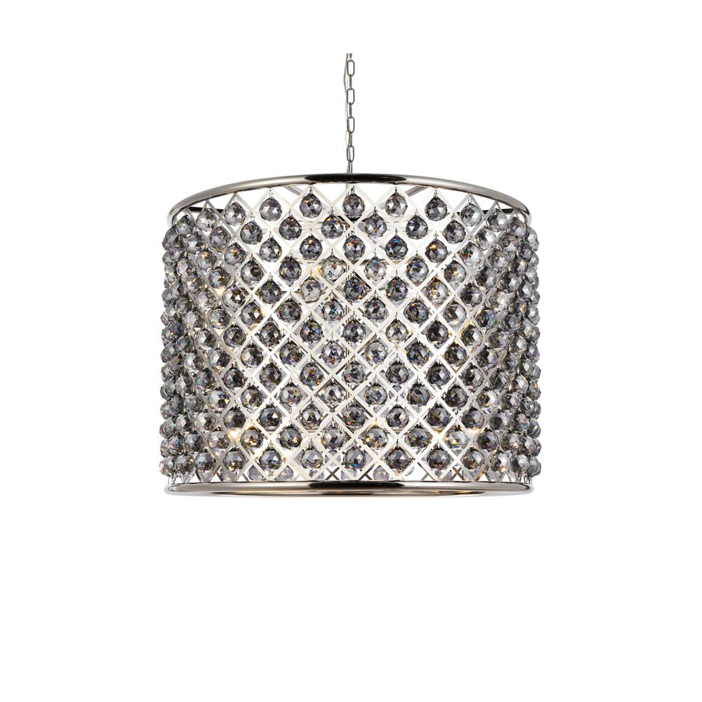 Madison 12 light polished nickel Chandelier Silver Shade