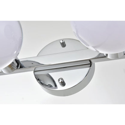 Majesty 4 light Chrome and frosted white Bath Sconce