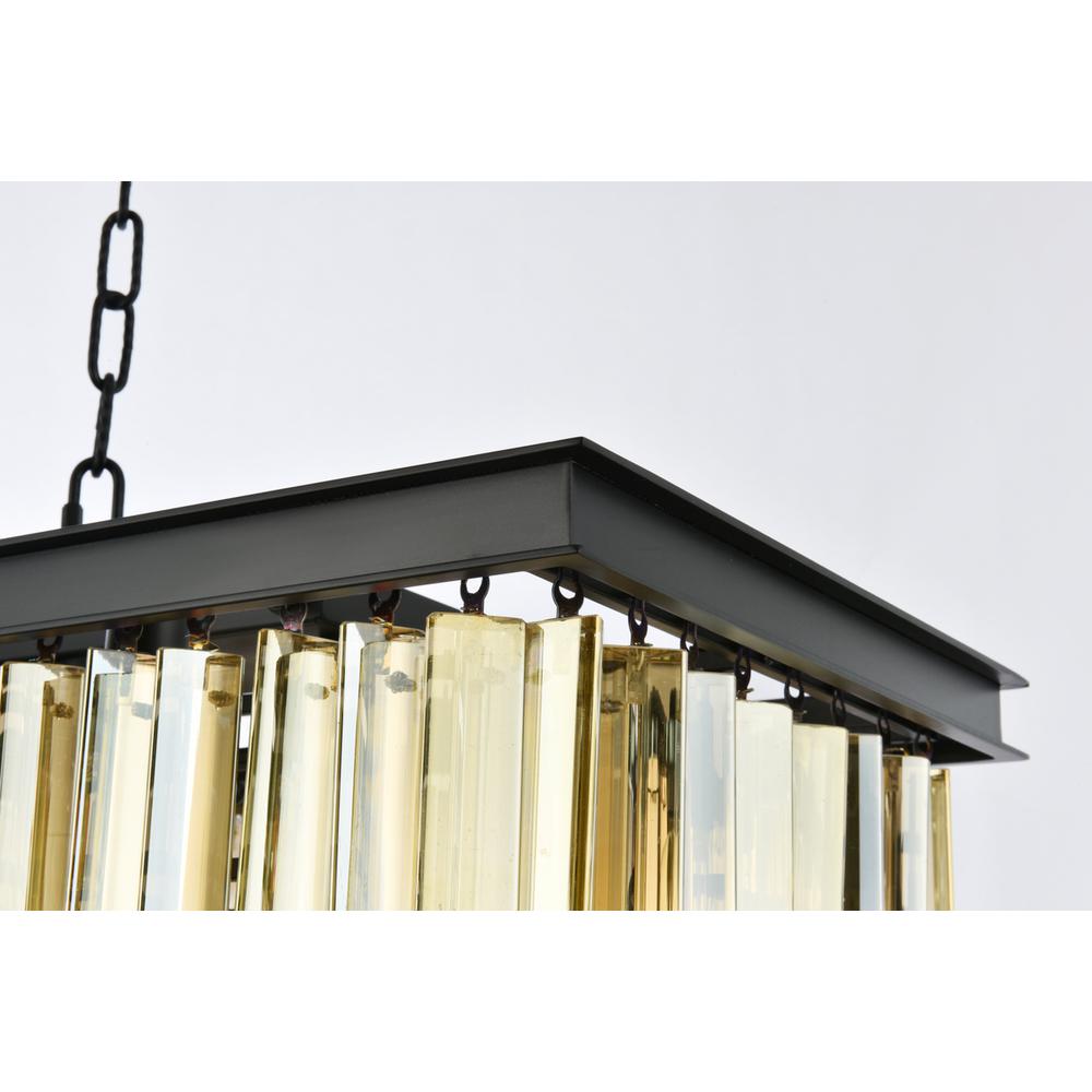 Sydney 12 light Matte Black Chandelier Golden Teak (Smoky) Royal Cut Crystal