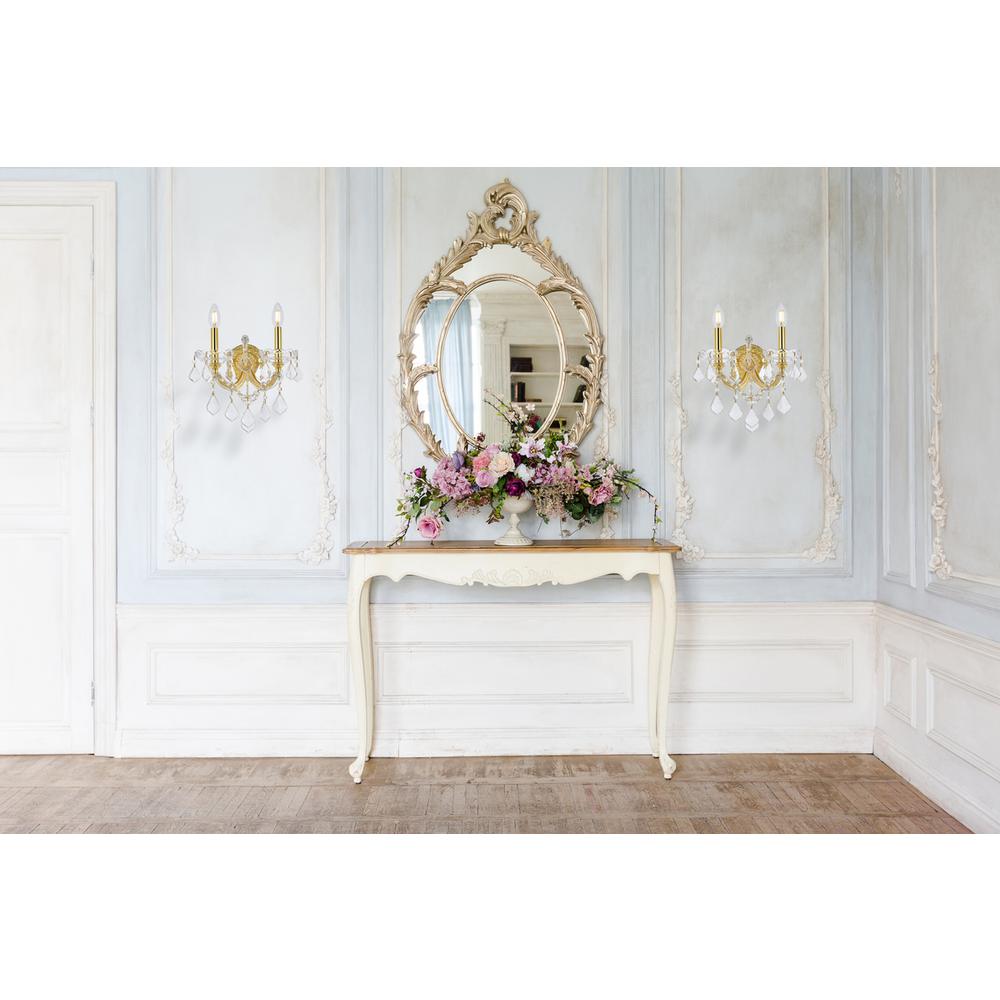 Maria Theresa 2 light Gold Wall Sconce Clear Royal Cut Crystal